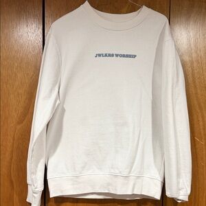 Cream Crewneck Sweater for Men